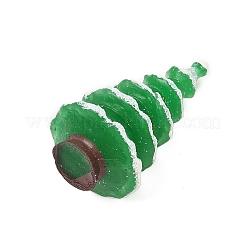 クリスマス樹脂フィギュア像  ホームオフィスのデスクトップ装飾用  クリスマスツリー  25x26x48mm&nbsp;DJEW-M018-01B