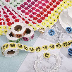 10 Sheets Paper Self-Adhesive Number Round Stickers and 5 Rolls Discount Round Dot Roll Stickers&nbsp;STIC-CA0001-03