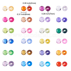 720Pcs 24 Colors Transparent Acrylic Beads&nbsp;MACR-CJ0001-17