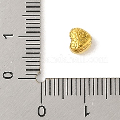 304ステンレススチールビーズ  ハート  ゴールドカラー  5x6.5x4mm  穴：1.8mm&nbsp;STAS-M071-01C-G