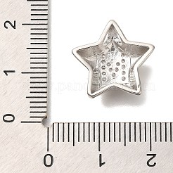 ラックメッキ真鍮マイクロパヴェキュービックジルコニアペンダント  長持ちメッキ  カドミウムフリー＆鉛フリー  文字L  プラチナ  文字m  15.5x16.5x5.5mm  穴：3mm&nbsp;KK-I722-05P-M