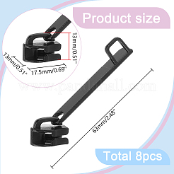 8Pcs Alloy Zipper Pulls&nbsp;FIND-WR0013-15EB