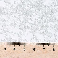 MIYUKIラウンドロカイユビーズ  日本製シードビーズ  15/0  （rr2412)透明トープ  15/0  1.5mm  穴：0.7mm  約250000個/ポンド&nbsp;SEED-G009-RR2412