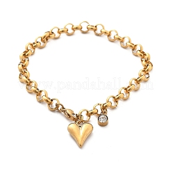 304 Stainless Steel Charm Bracelets&nbsp;BJEW-F487-01G