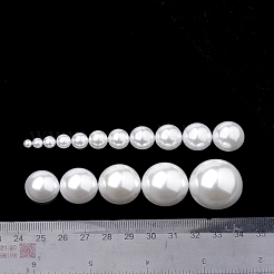 Eco-Friendly Plastic Imitation Pearl Cabochons&nbsp;MACR-S283-03P-27
