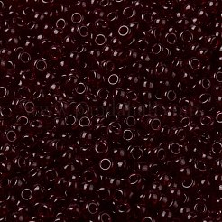 MIYUKIラウンドロカイユビーズ  日本製シードビーズ  （rr141d）透明なダークルビー  8/0  3mm  穴：1mm  約422~455PCS /ボトル  10 G /ボトル&nbsp;SEED-JP0009-RR0141D