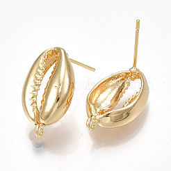 Brass Stud Earring Findings&nbsp;KK-S350-056G