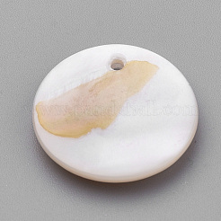 淡水シェルペンダント  鉄パーツ  命の木とフラットラウンド  ローズゴールド  貝殻色  18x3~4mm  穴：1mm&nbsp;SHEL-S269-58