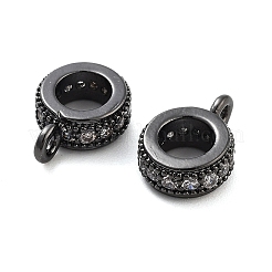Rack Plating Brass Micro Pave Cubic Zirconia Tube Bails&nbsp;KK-Z052-01B