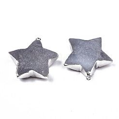 Natural Grey Agate Pendants&nbsp;G-T131-42
