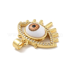 Brass Micro Pave Cubic Zirconia Pendants&nbsp;KK-B059-41G-A