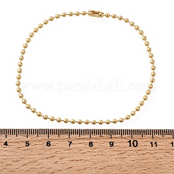真鍮の値札チェーン  ボールチェーン  ニッケルフリー  18KGP本金メッキ  20.7x0.2cm&nbsp;KK-P340-26G