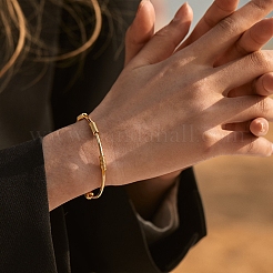 Brass Cuff Bangles&nbsp;BJEW-P305-01G