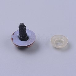 プラスチック人形の目工芸  diyの人形のおもちゃアクセサリー  ココナッツブラウン  19x16mm&nbsp;DIY-WH0148-30
