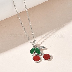 Brass Enamel Pendant Necklaces&nbsp;SA-CBA7E55-01P