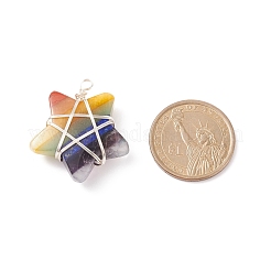 Chakra Natural Mixed Stone Pendants&nbsp;PALLOY-JF01878-01