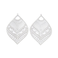 Brass Filigree Big Pendants&nbsp;KK-B064-05P