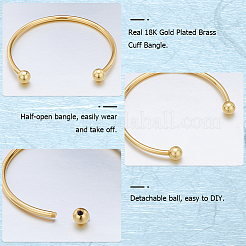 6Pcs Rack Plating Brass Cuff Bangle Making&nbsp;KK-BBC0013-98