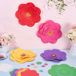 メキシコの紙の花のDIYデコレーション  クリスマス/結婚式/誕生日パーティーの装飾用  ミックスカラー  26.5~248x28.5~248x0.2mm  70個/セット&nbsp;DIY-OC0015-58