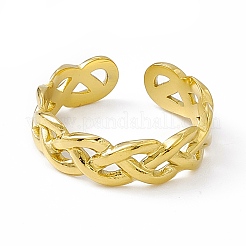 Ion Plating(IP) 304 Stainless Steel Cuff Ring for Women&nbsp;RJEW-C060-42G