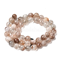 Natural Black Gold Rutilated Quartz Beads Strands&nbsp;G-D359-A02-8mm