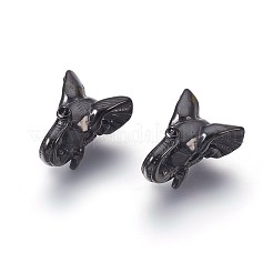 316サージカルステンレスビーズ  象  ガンメタ色  16x12.5x7.5mm  穴：1.8mm&nbsp;STAS-F195-077B