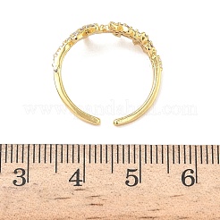 304ステンレススチール製キュービックジルコニアカフオープンリング（女性用）  ゴールドカラー  ヒトデ  調整可能  8.5mm&nbsp;LS-RJEW-Z122-02G-04