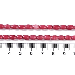 天然石ハウライトビーズ連売り  染め  オーバル  サクランボ色  6.5x4.5mm  穴：0.9mm  約62~63個/連  15.16''（38.5センチメートル）&nbsp;G-K362-I07-01