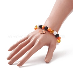 Acrylic Round Beaded Stretch Bracelet&nbsp;BJEW-JB09921