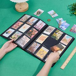 Ppプラスチック写真コレクションアルバム  ゲームカードコレクションバインダー  長方形  ブラック  310x247x24mm&nbsp;AJEW-WH0696-357