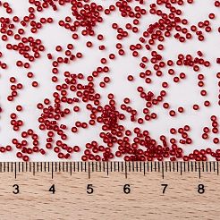 MIYUKIラウンドロカイユビーズ  日本製シードビーズ  （rr141)透明ルビー  15/0  1.5mm  穴：0.7mm  約5555PCS /ボトル  10 G /ボトル&nbsp;SEED-JP0010-RR0141