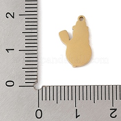 Christmas Theme Ion Plating(IP) 304 Stainless Steel Enamel Pendants&nbsp;STAS-Z083-07G-10