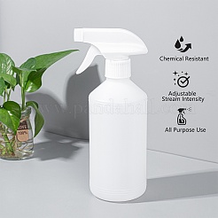500ml ホワイト プラスチック製 トリガー スプレー ボトル 調節可能なノズル付き 空ミスト スプレー ボトル 植物 花 ホーム ガーデン  ホワイト  20.5x9x7cm  容量：500ミリリットル&nbsp;AJEW-BC0005-72