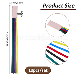 PUレザーのブックマーク  ポリエステルリボン付き  ピンク  370x31x4mm&nbsp;AJEW-WH0696-020C