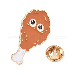 食品エナメルピン  バックパック用合金ラペルピンバック  ゴールドカラー  鶏の足  38x21mm&nbsp;JEWB-F046-01A-G