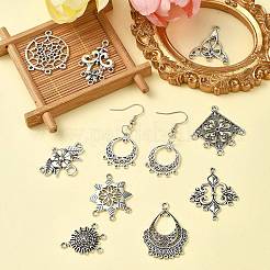 24Pcs 12 Style Tibetan Style Chandelier Component Links&nbsp;TIBEP-YW0001-73