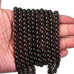 Natural Smoky Quartz Round Beads Strands&nbsp;X-G-E329-6mm-38