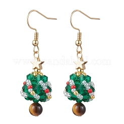 304 Stainless Steel Christmas Tree Dangle Earrings&nbsp;EJEW-MZ00494