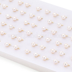 真鍮と天然真珠のスタッドピアス  T字型  18KGP本金メッキ  7.5~8.5x10mm&nbsp;PEAR-N020-WX09