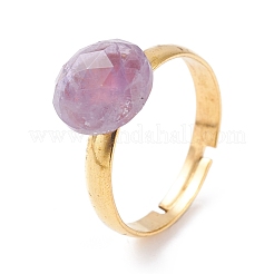 Natural Mixed Gemstone Adjustable Rings&nbsp;RJEW-JR00402
