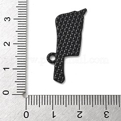 ハロウィンアロイエナメルペンダント  ブラック  12x31x1.2mm  穴：2mm&nbsp;FIND-G099-01EB-02