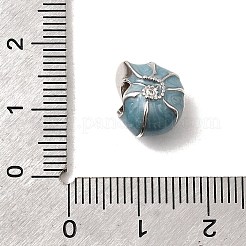 925 Sterling Silver Enamel European Beads&nbsp;STER-Z013-03P