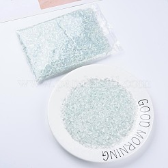 透明色光沢ガラスラッパビーズ  丸い穴  透明  3~8x2mm  穴：0.7mm  約450g /ポンド&nbsp;SEED-N005-001-A13
