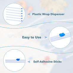 Plastic Reusable Cling Film Slide Cutter&nbsp;AJEW-WH0314-257B