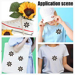 10Pcs Flower Shape Hotfix Rhinestone Appliques&nbsp;AJEW-DR0001-87C