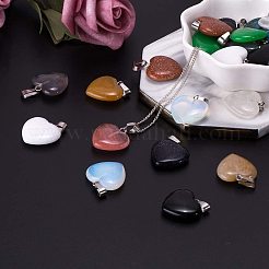 Heart Natural Gemstone Pendant Sets&nbsp;G-PH0026-05