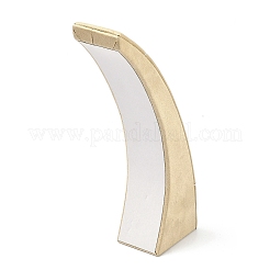 ベルベットのブレスレットで覆われた鉄製のディスプレイホルダー  アーチ形状  ベージュ  11x3.75x19cm&nbsp;ODIS-C013-02B