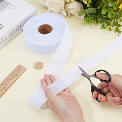 ポリエステル幅広のボーン入り圧着裏地、DIY手作りクラフト服テンプレート素材  ホワイト  37mm  約20m /ロール&nbsp;DIY-WH0671-109