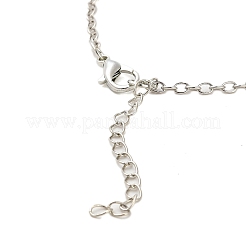 Zinc Alloy with Leather Pendant Necklces&nbsp;NJEW-Z034-01C-P