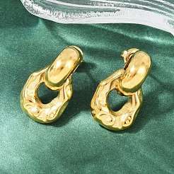 304 Stainless Steel Nuggets Stud Earrings&nbsp;EJEW-K268-33G